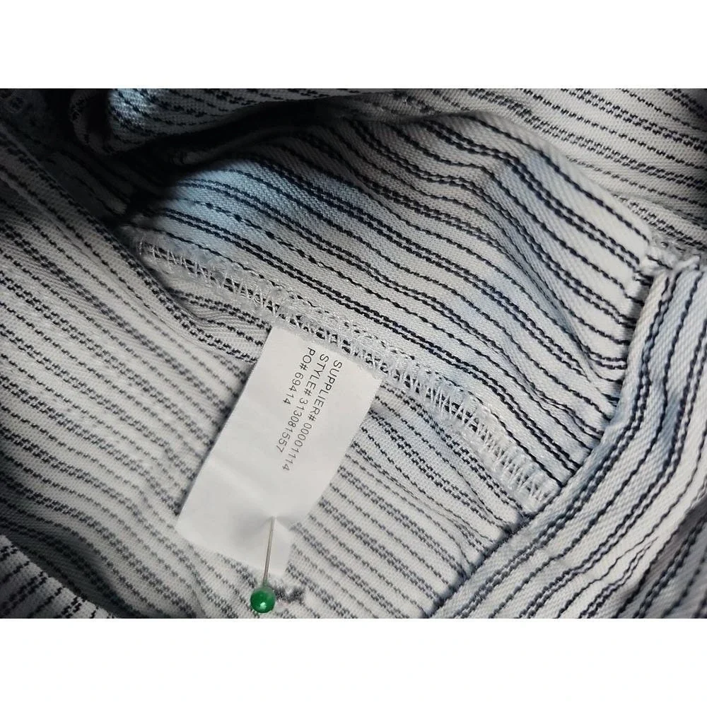 Ralph Lauren Girls 14 Blue White Striped Denim Wide Leg‎ Sailor Pants Y2K Petit
